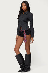 Tailored Pinstripe Button Up Shirt