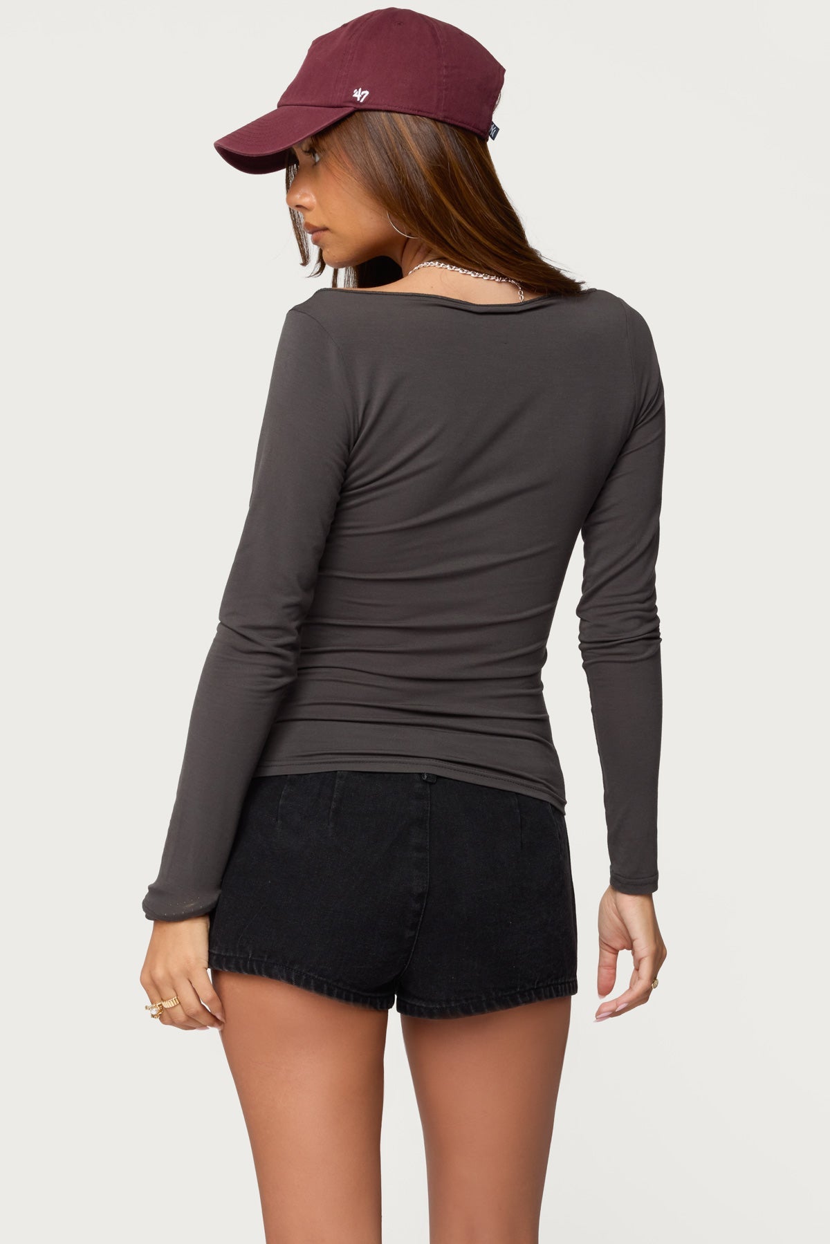 Alefa Scoop Neck Long Sleeve Top