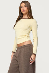 Zander Contrast Long Sleeve T Shirt