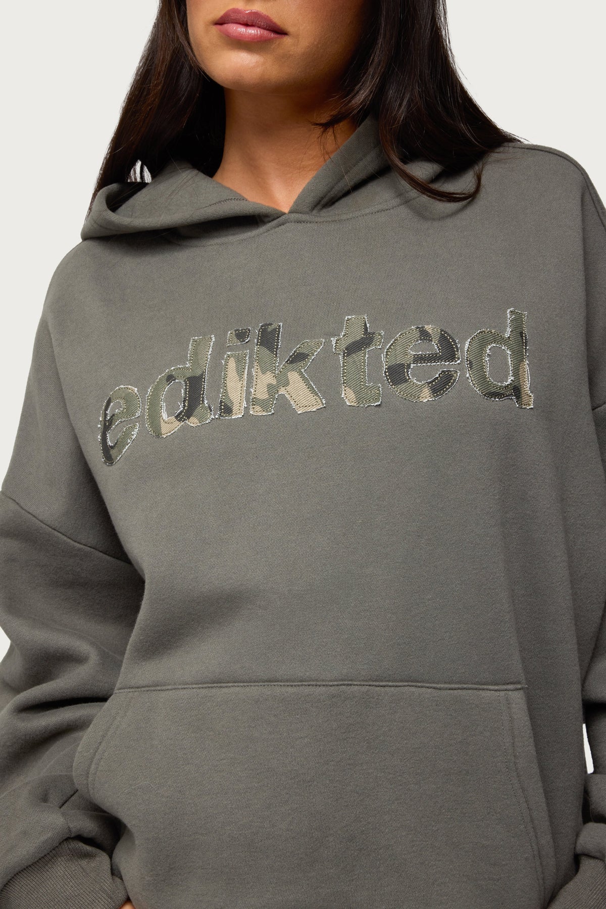 Camo Cutie Edikted Oversized Hoodie