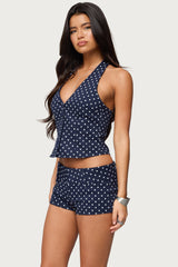 Twyla Polka Dot Halter Top