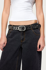 Zinia Studded Faux Leather Belt