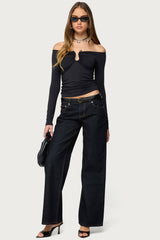 Halle Curved U Off Shoulder Top