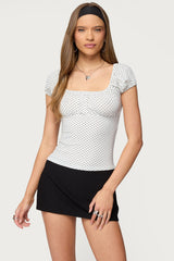 Stefania Polka Dot Top