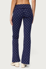 Daliya Polka Dot Fold Over Trousers