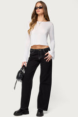 Catalena Long Sleeve Sheer Top