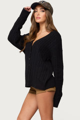 Francine Oversized V Neck Cardigan