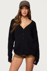 Francine Oversized V Neck Cardigan