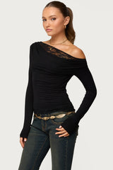 Layered Lacey Off Shoulder Top
