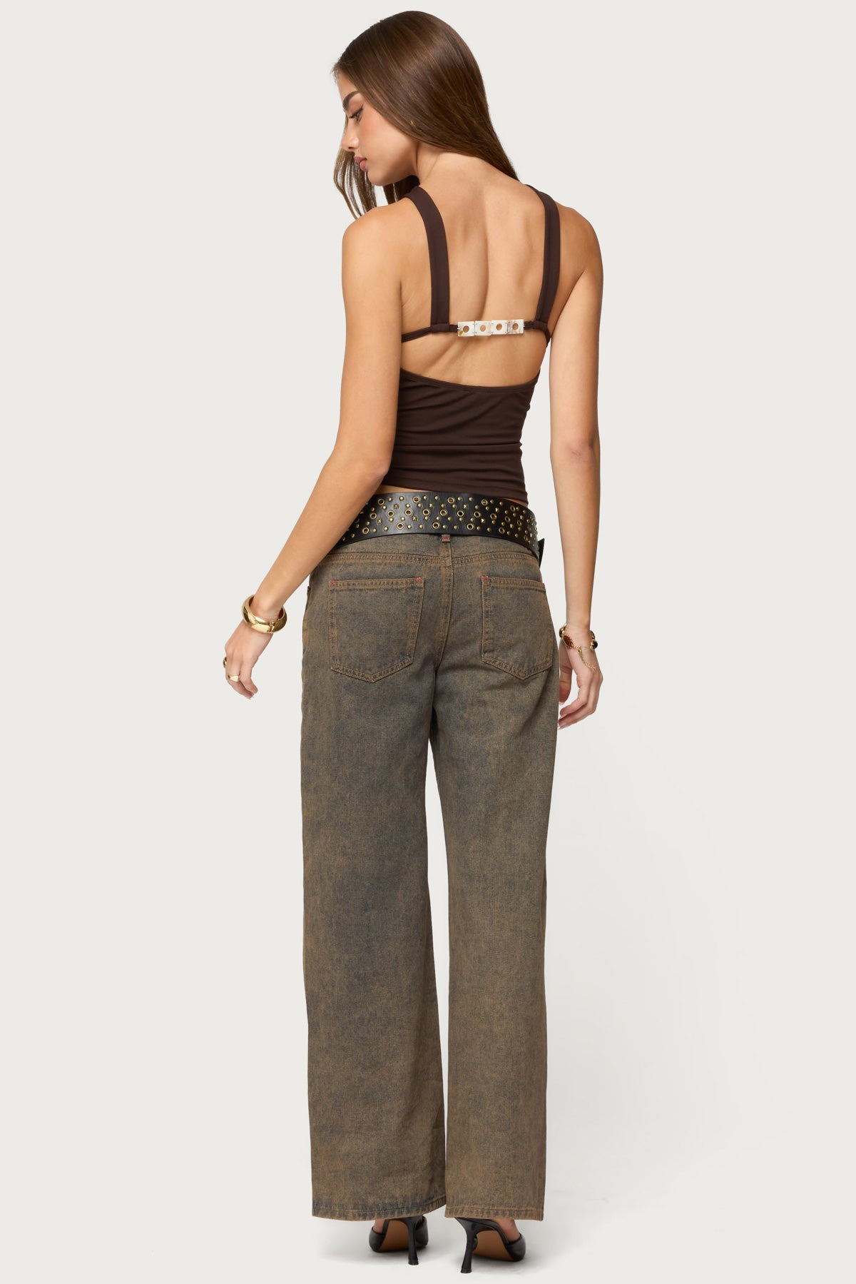 Dariah Twisted Crisscross Cutout Top