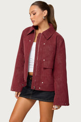 Annabelle Oversized Faux Suede Jacket