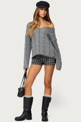Inga Oversized Cable Knit Sweater