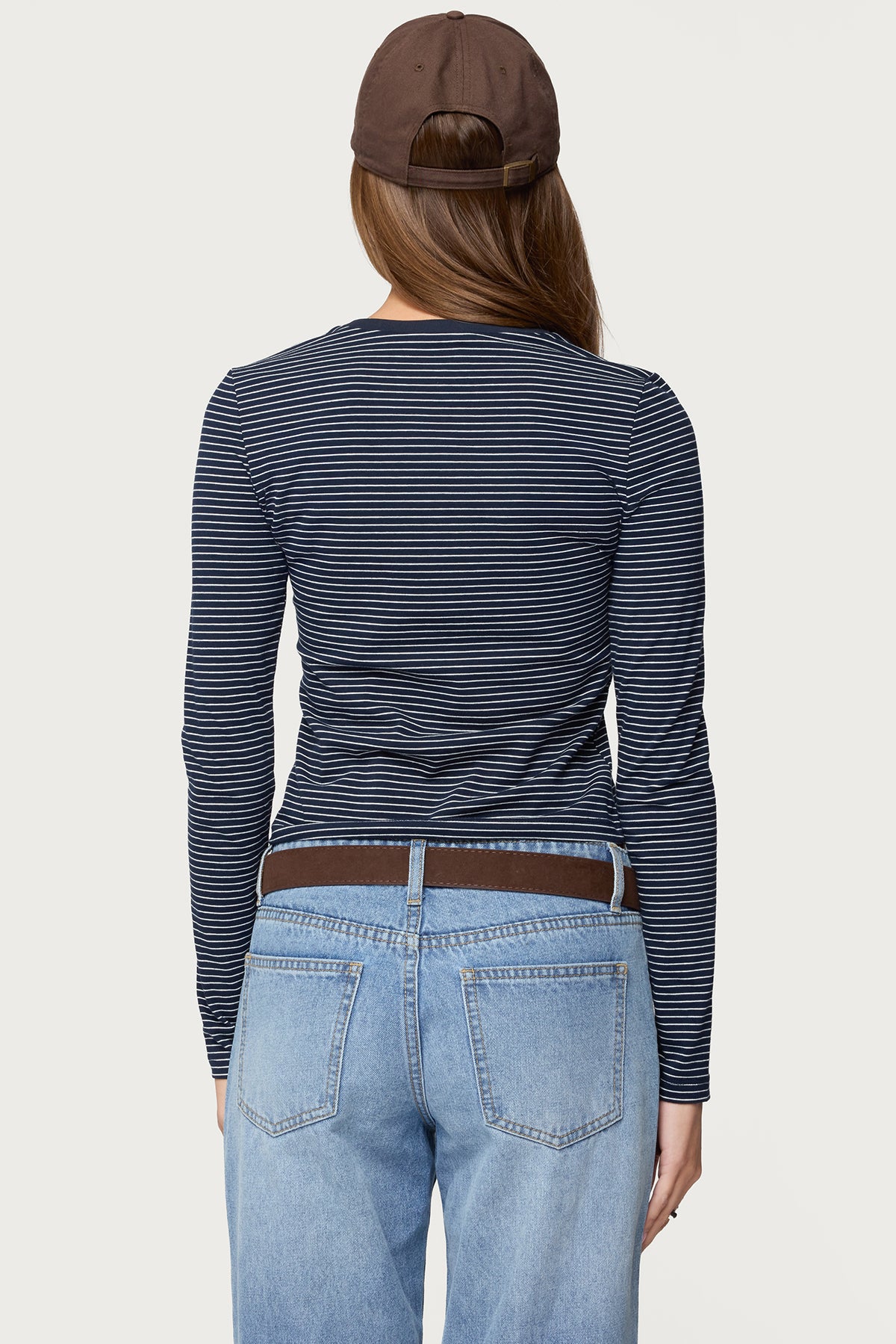 Brianna Striped Long Sleeve T Shirt