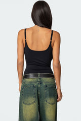 Teaghan V Neck Fitted Bodysuit