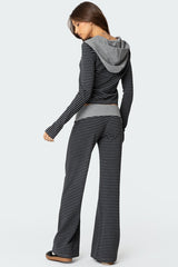 Meggy Striped Fold Over Trousers