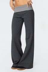 Meggy Striped Fold Over Trousers