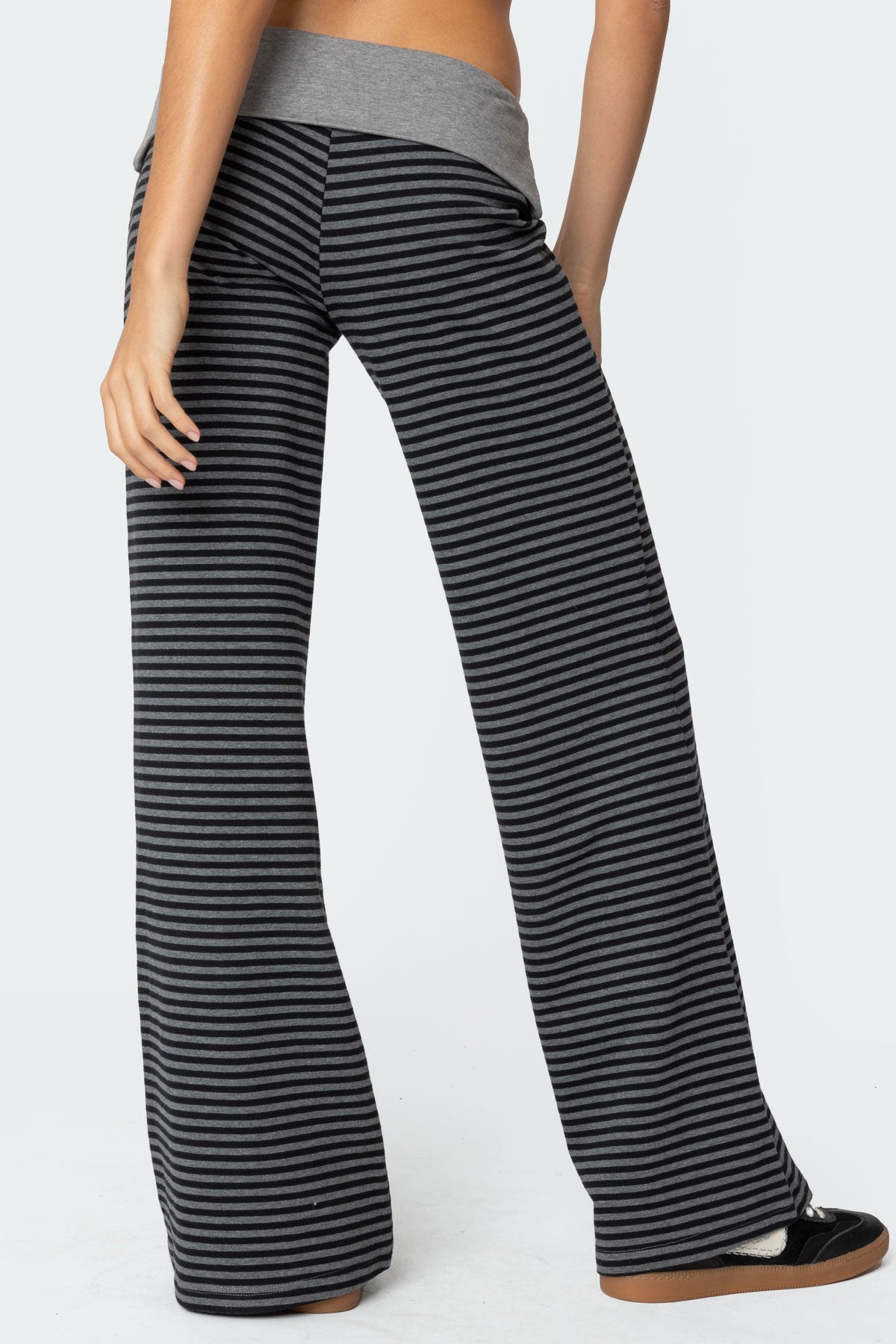 Meggy Striped Fold Over Trousers