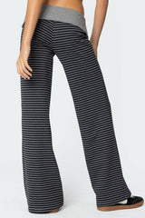 Meggy Striped Fold Over Trousers