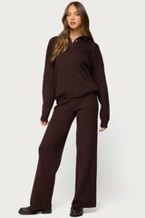 Lorie Oversized Knit Polo Sweater