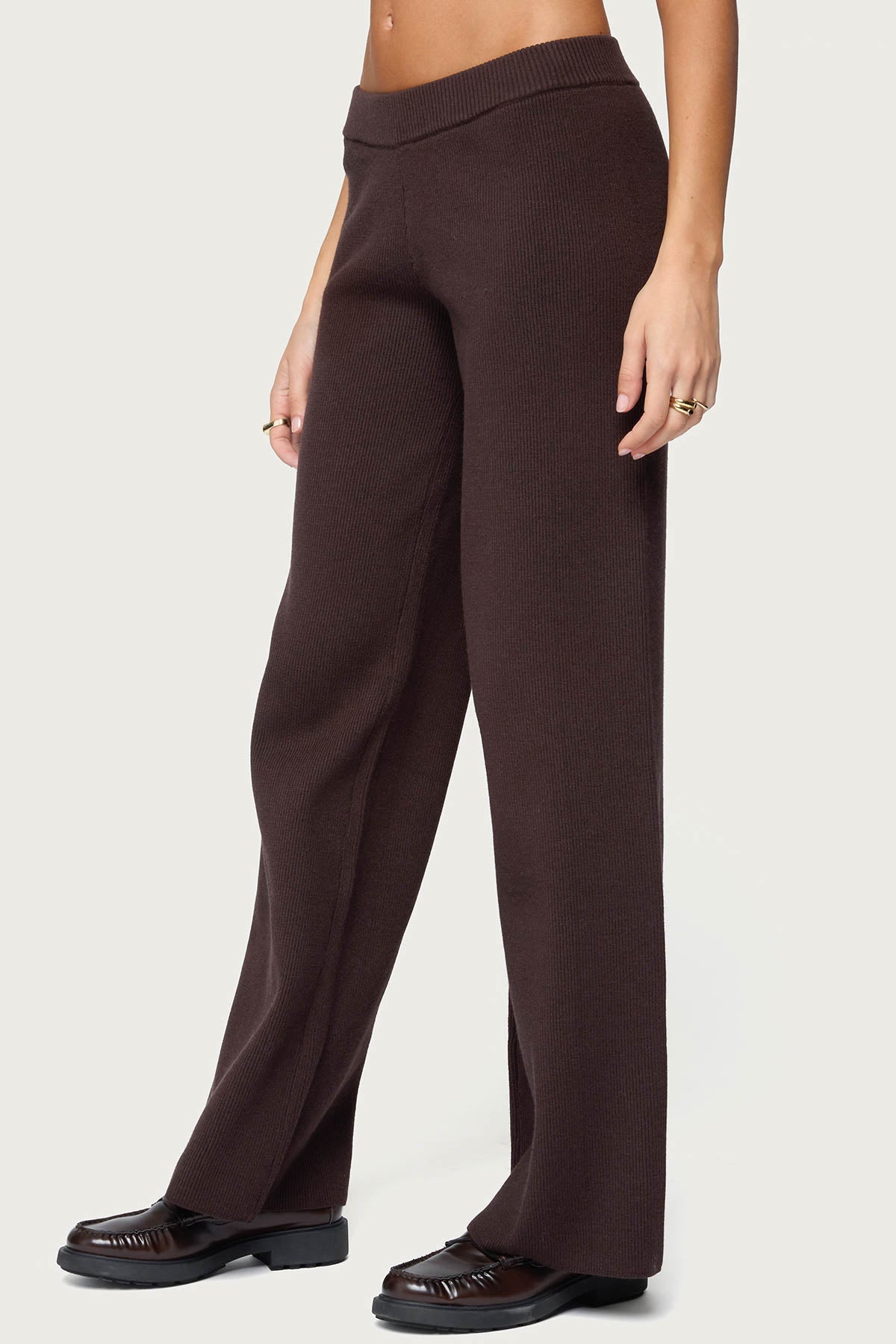 Lorie Wide Leg Knit Trousers