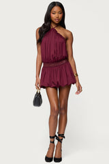 Aida Backless Bubble Mini Dress