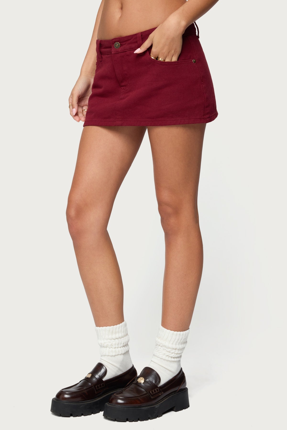 Camelia Denim Mini Skort