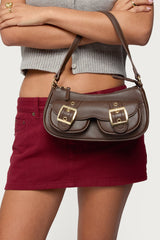 Zinnia Faux Leather Buckle Bag
