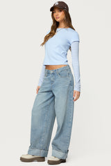 Stripey Layered Long Sleeve T Shirt