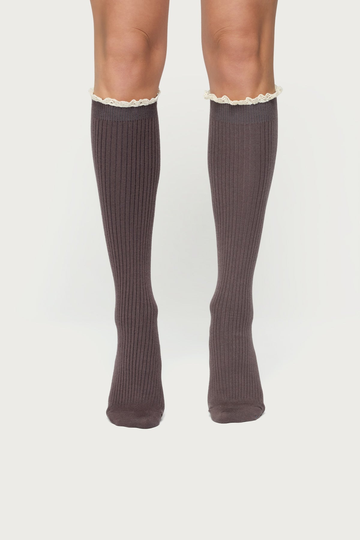 Lacey Ruffle Knee High Socks