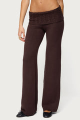 Lula Cable Knit Foldover Trousers