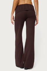 Lula Cable Knit Foldover Trousers