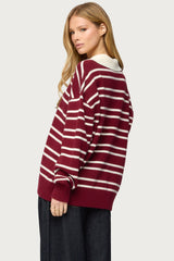 Rilynn Striped Polo Sweater