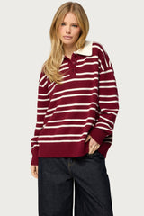 Rilynn Striped Polo Sweater