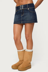 Fatama Denim Mini Skirt