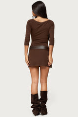 Jadey Boat Neck Mini Dress