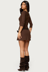 Jadey Boat Neck Mini Dress