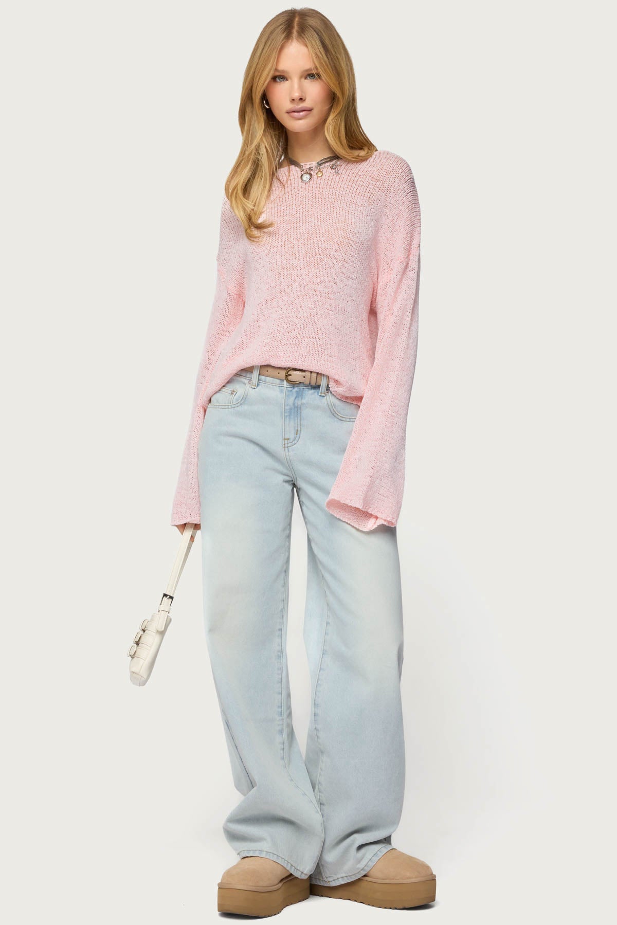 Drop Shoulder Light Knit Sweater