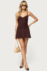 Deborah Ruched Mini Dress