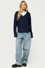 Bluebell Oversized Waffle Knit Sweater