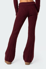 Ray Cable Knit Flared Trousers