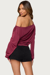 Nannie Off Shoulder Oversized Top