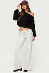 Reeva Polka Dot Foldover Trousers