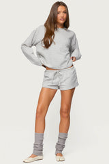 Jainee Striped Drawstring Shorts