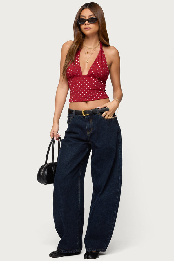 Blaire Polka Dot Halter Top