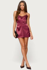 Lacey Backless Polka Dot Mini Dress