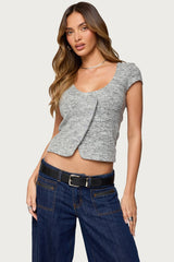Blaunca Asymmetric Knit Top