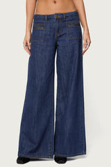 Jimena Low Rise Wide Leg Jeans