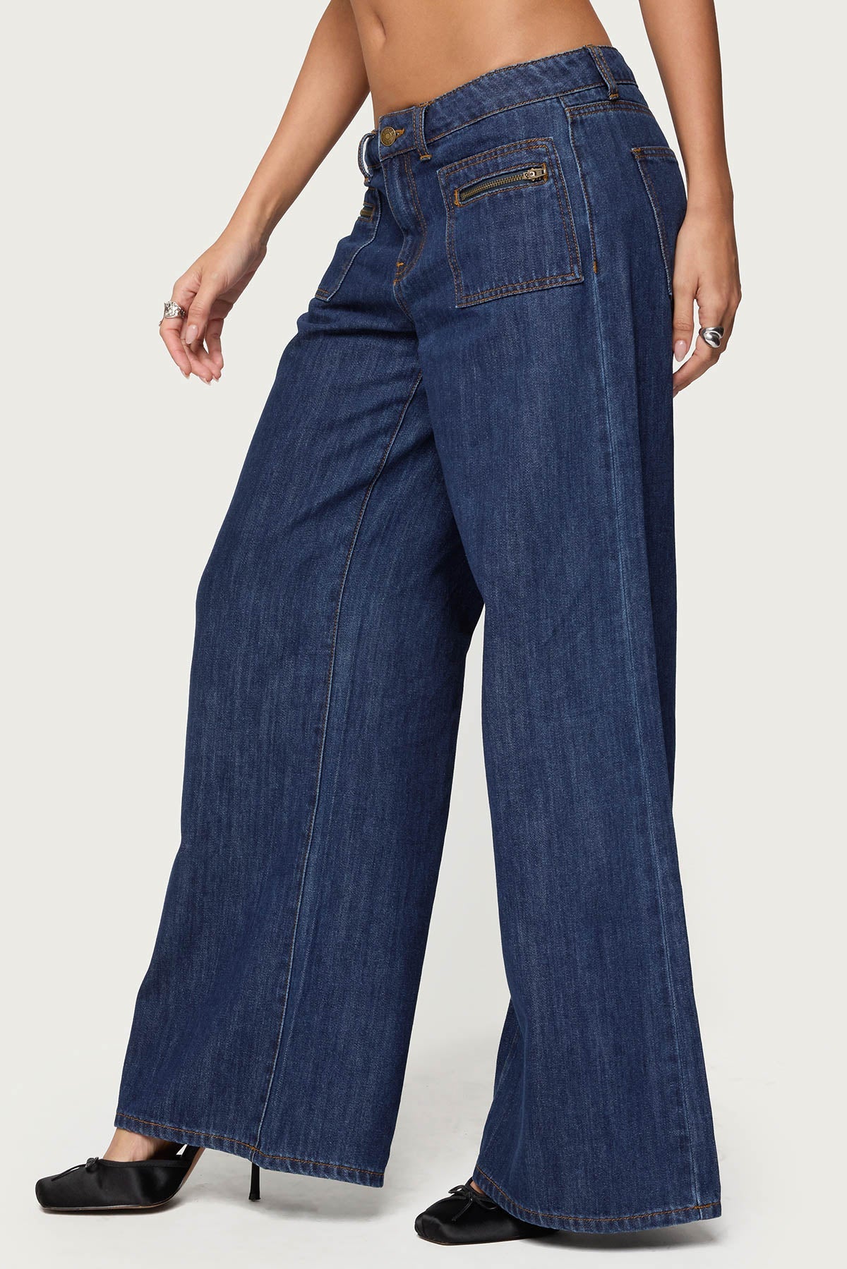 Jimena Low Rise Wide Leg Jeans