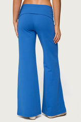 Wide Leg Foldover Trousers