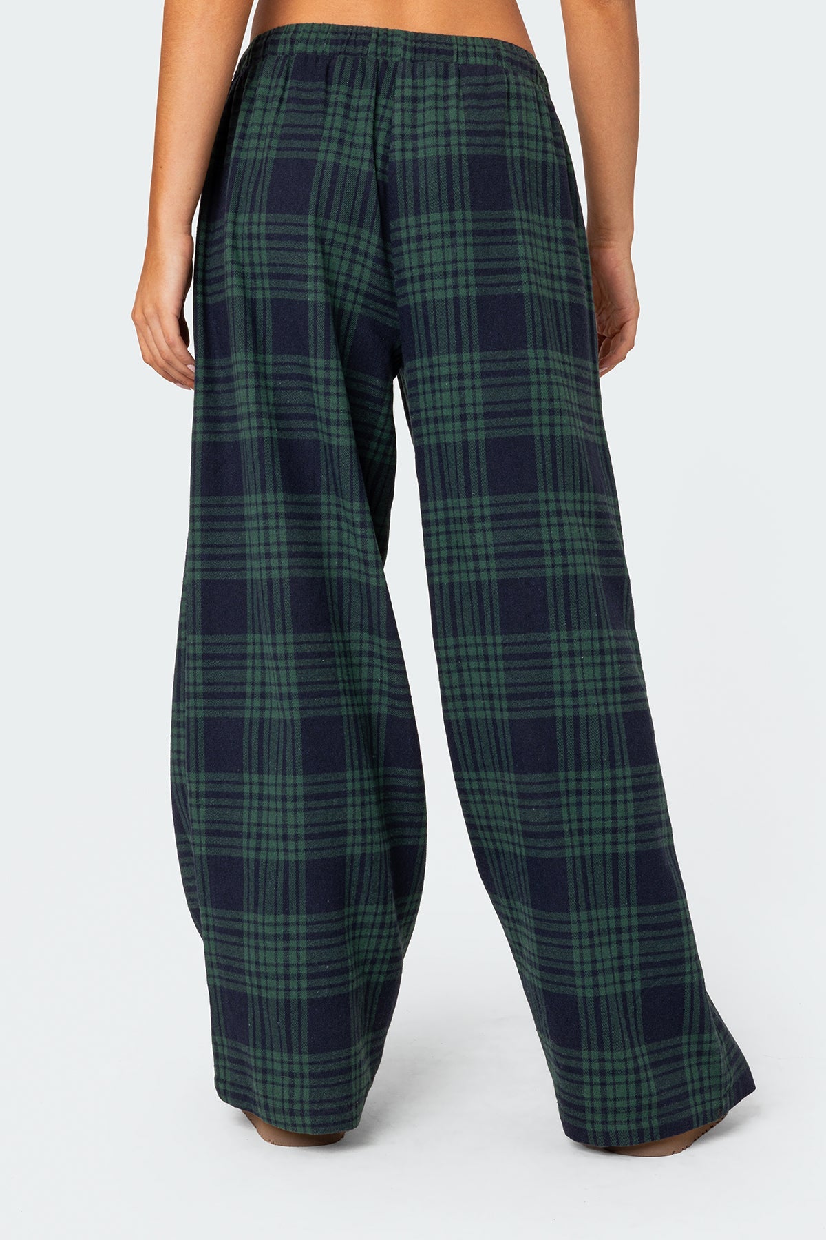 Lounge Around Plaid Wide Leg Trousers